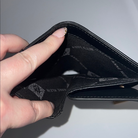 NWOT Anne Klein Black Wallet with Gold Accents - Picture 6 of 6